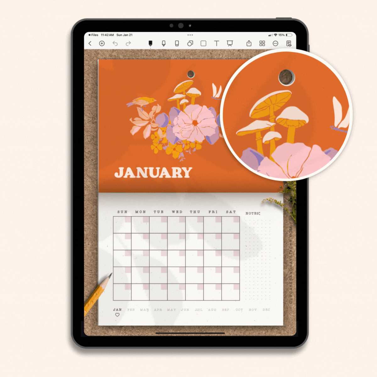 digital photo calendar template