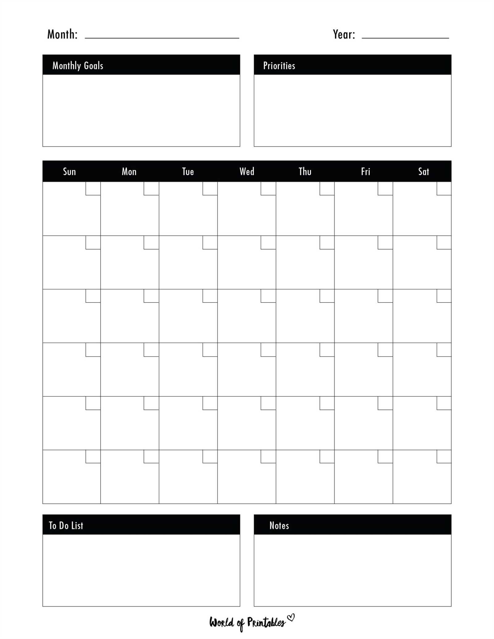 download calendar templates