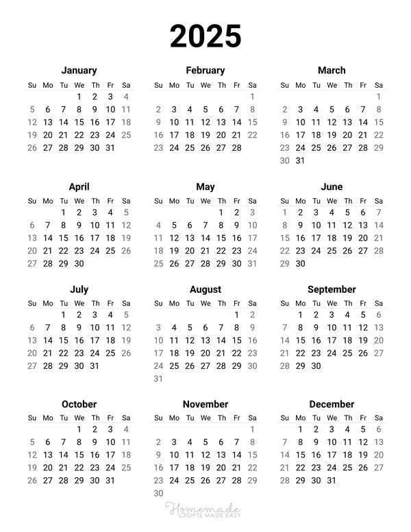 download free calendar template 2025