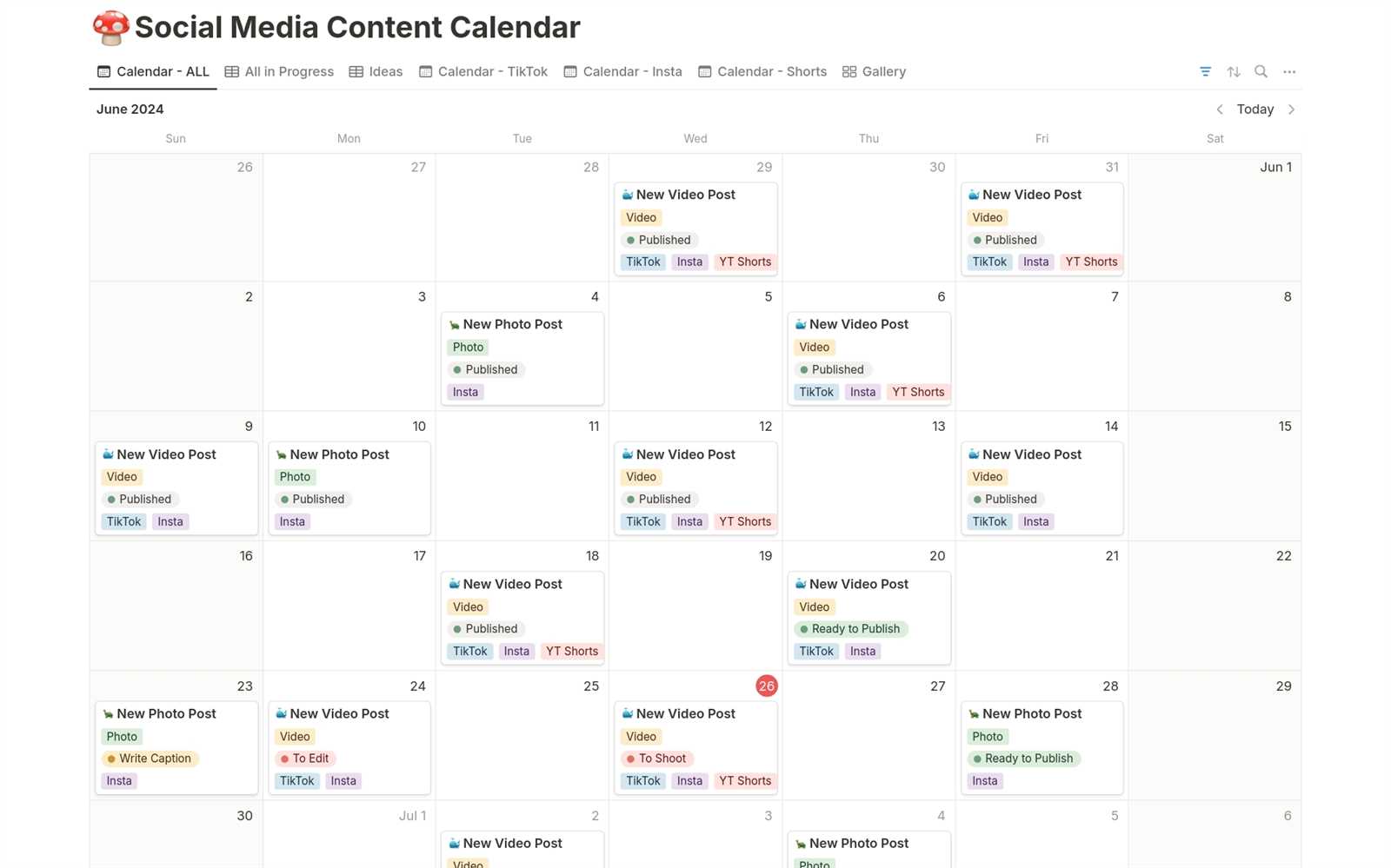 download free content calendar template