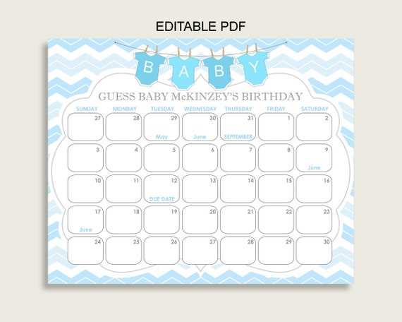 due date calendar template