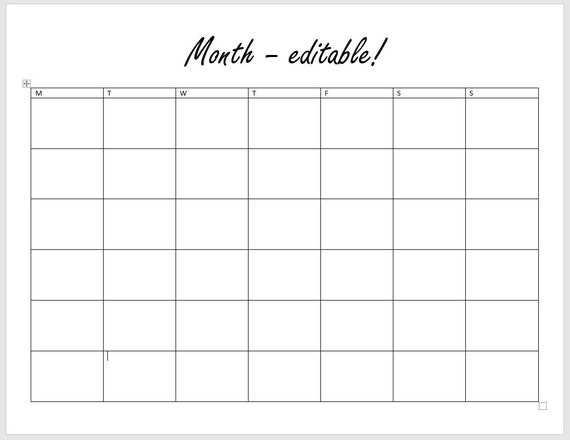 edit calendar template