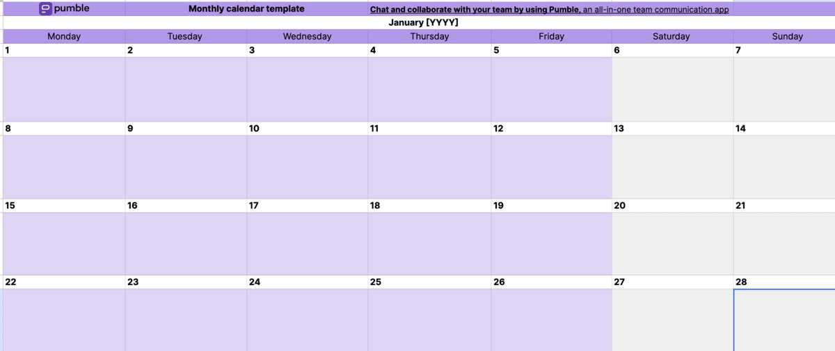 edit calendar template