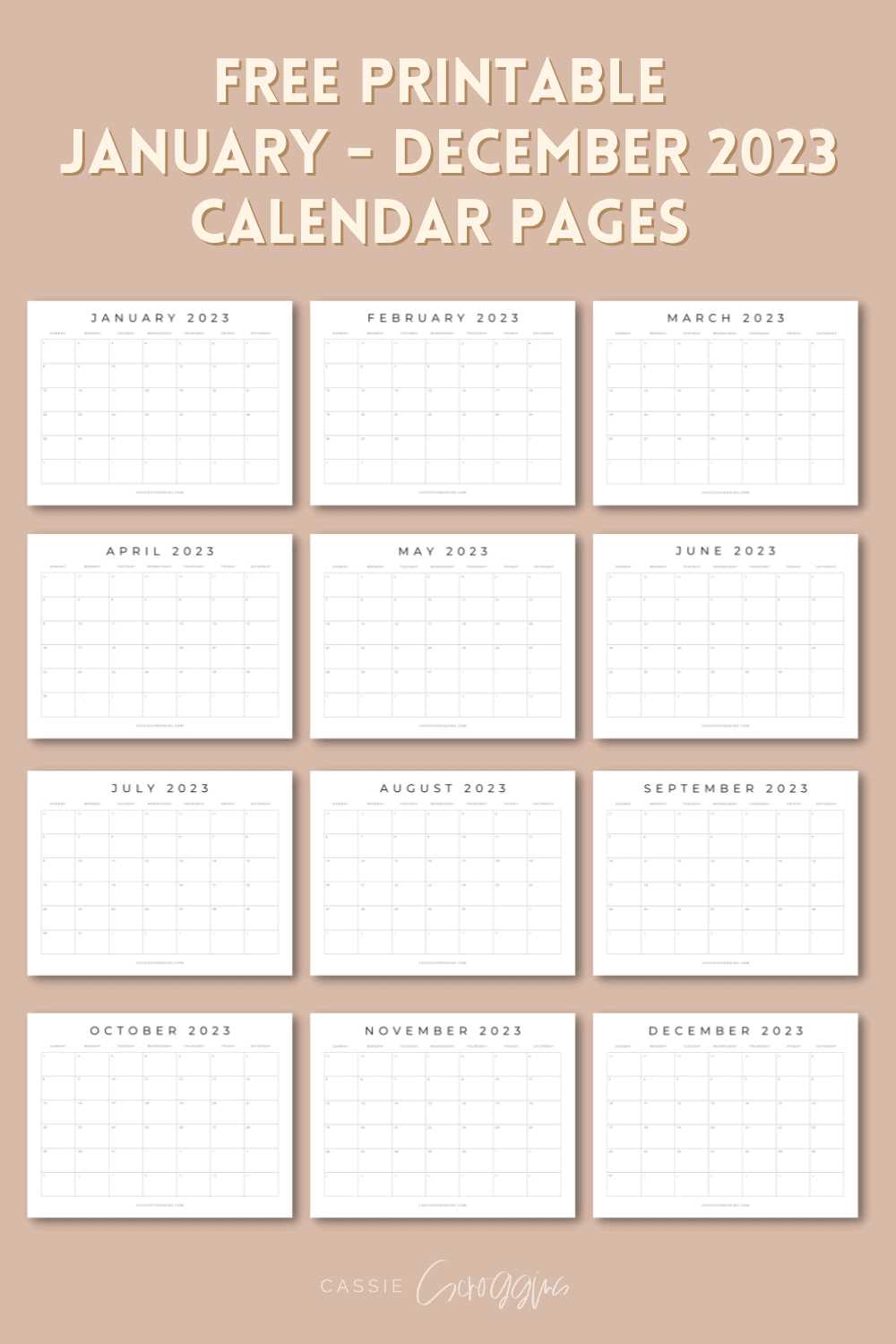 editable blank monthly calendar template