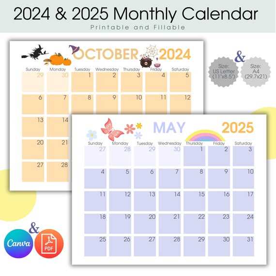 editable calendar template