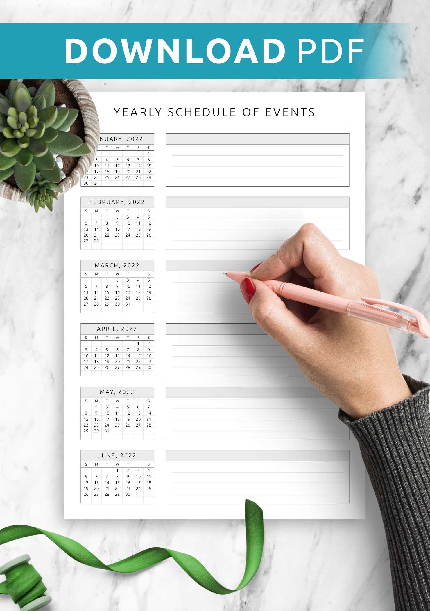 editable event calendar template