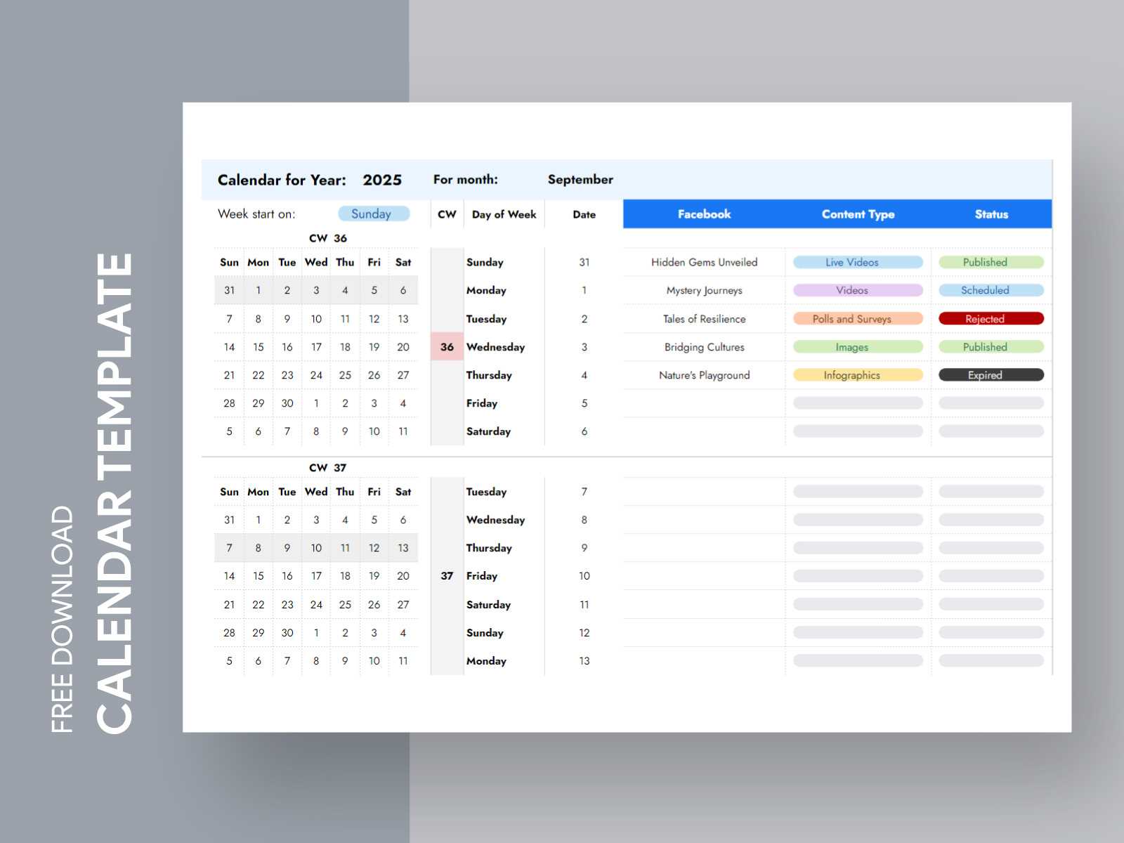 editorial calendar template download