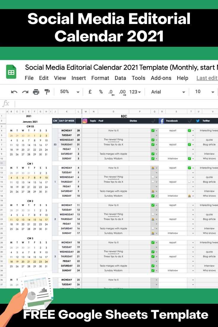 editorial calendar template free