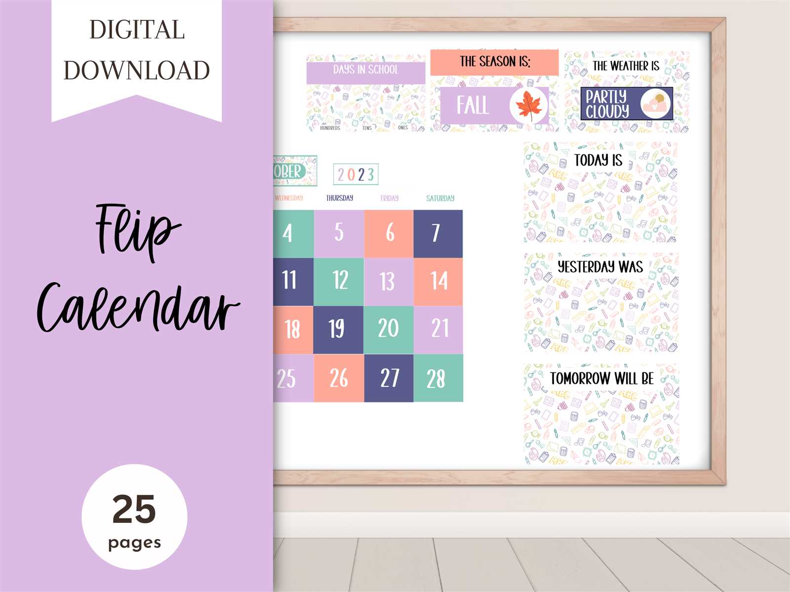 elementary calendar template