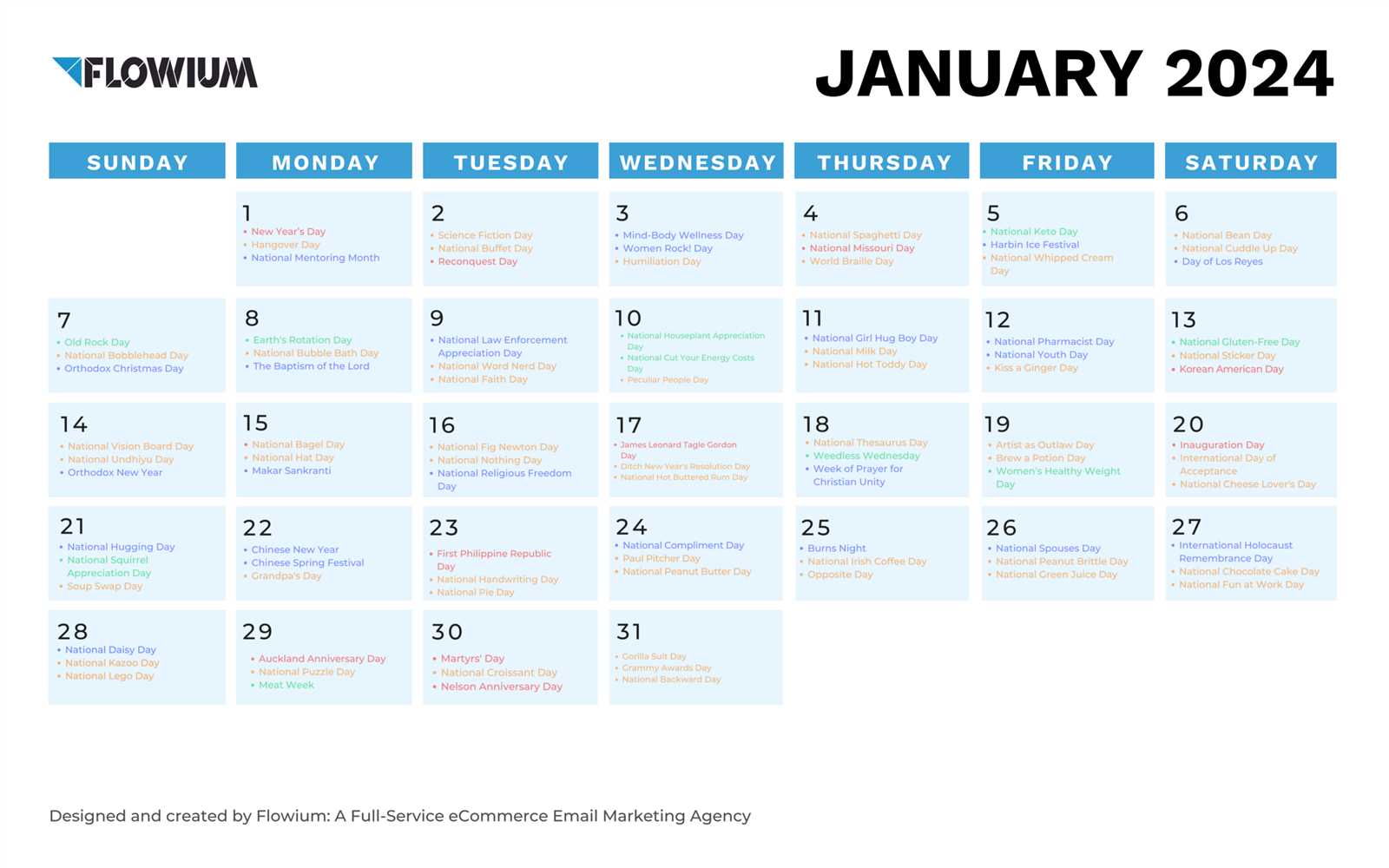 email marketing calendar template