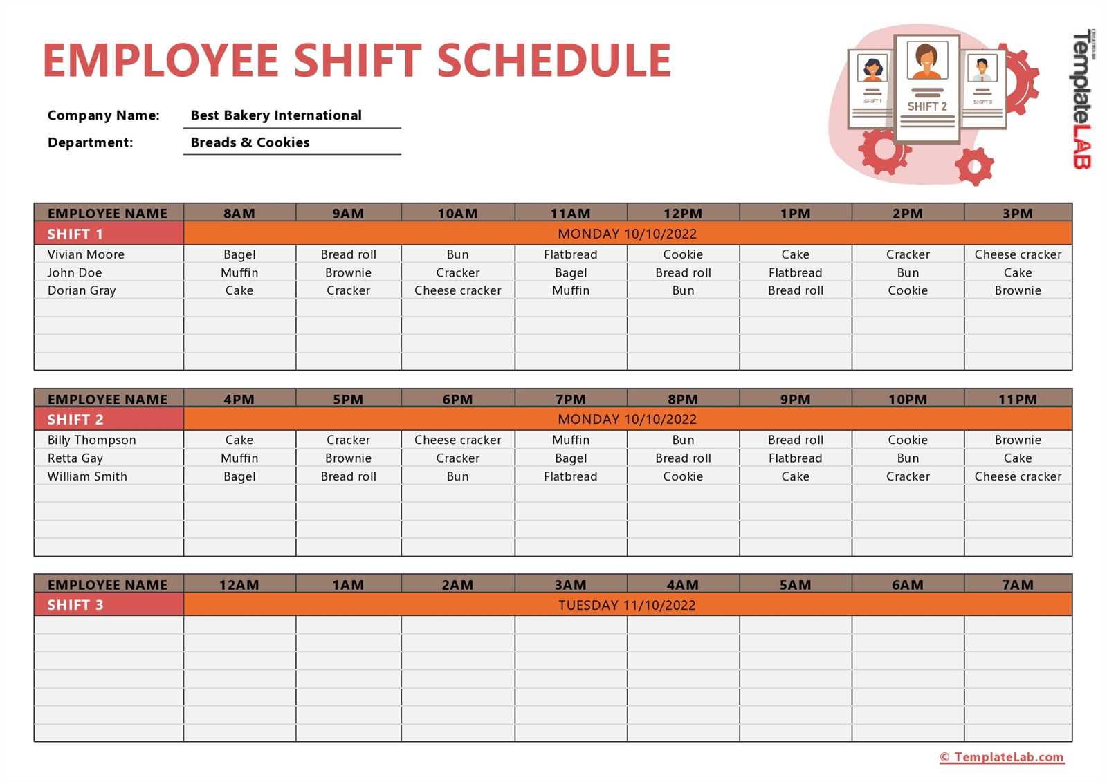 employee request off calendar template