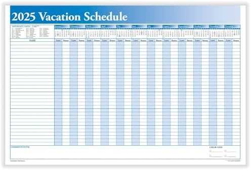 employee vacation calendar template 2025