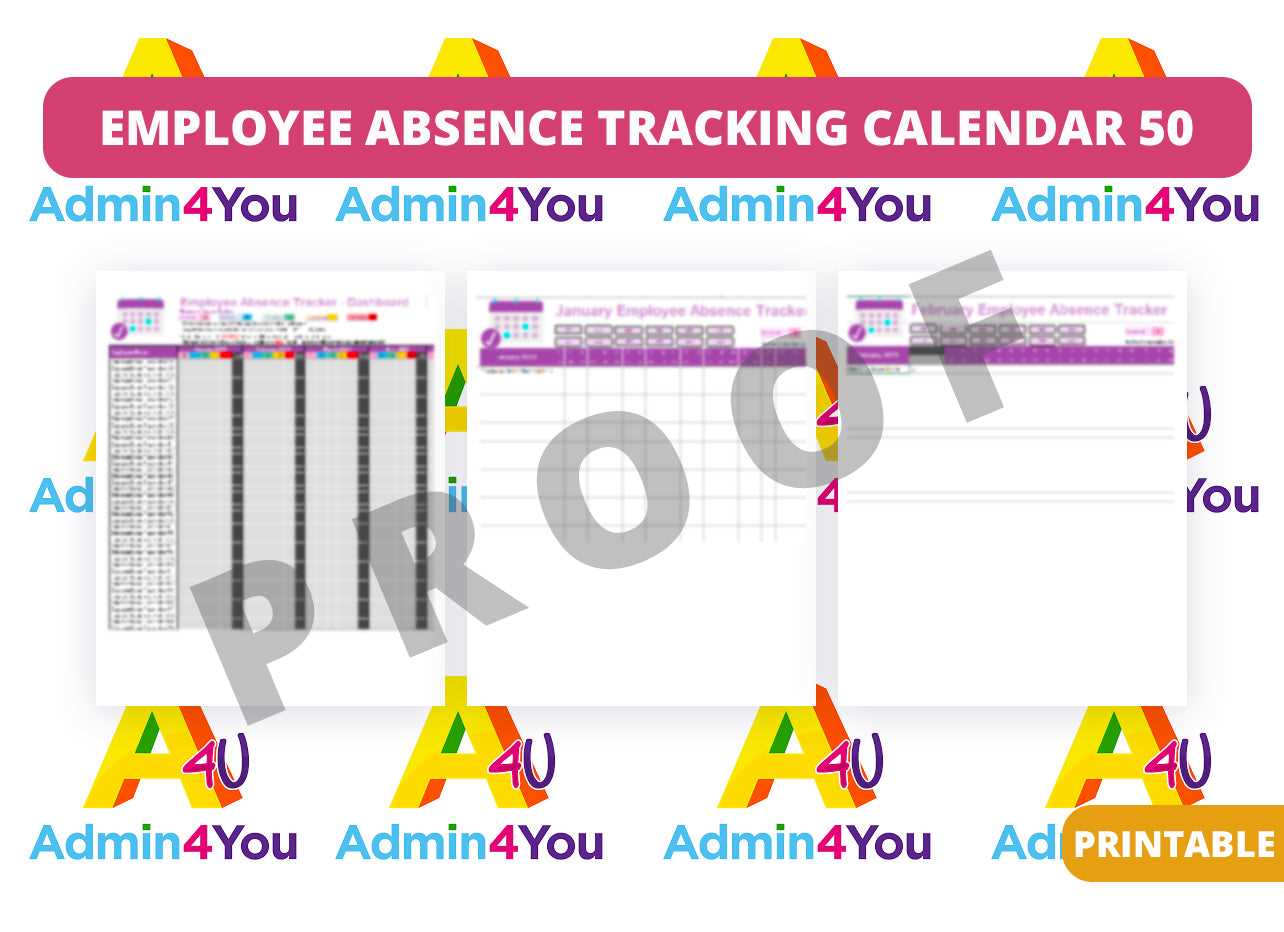 employee vacation tracking calendar template