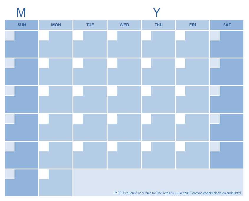 empty calendar template