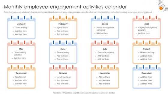 engagement calendar template