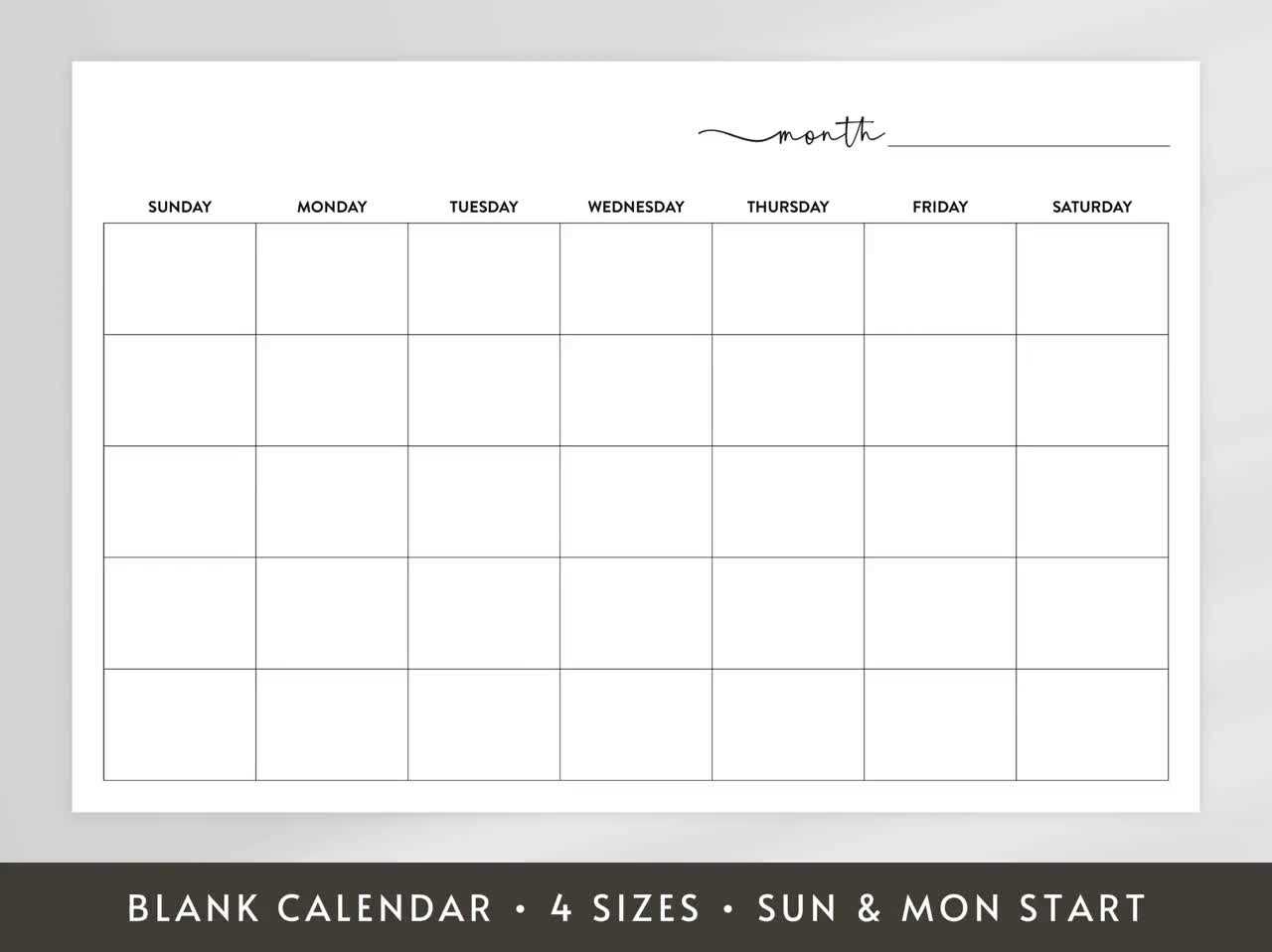 etsy calendar template