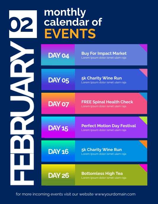 event calendar flyer template