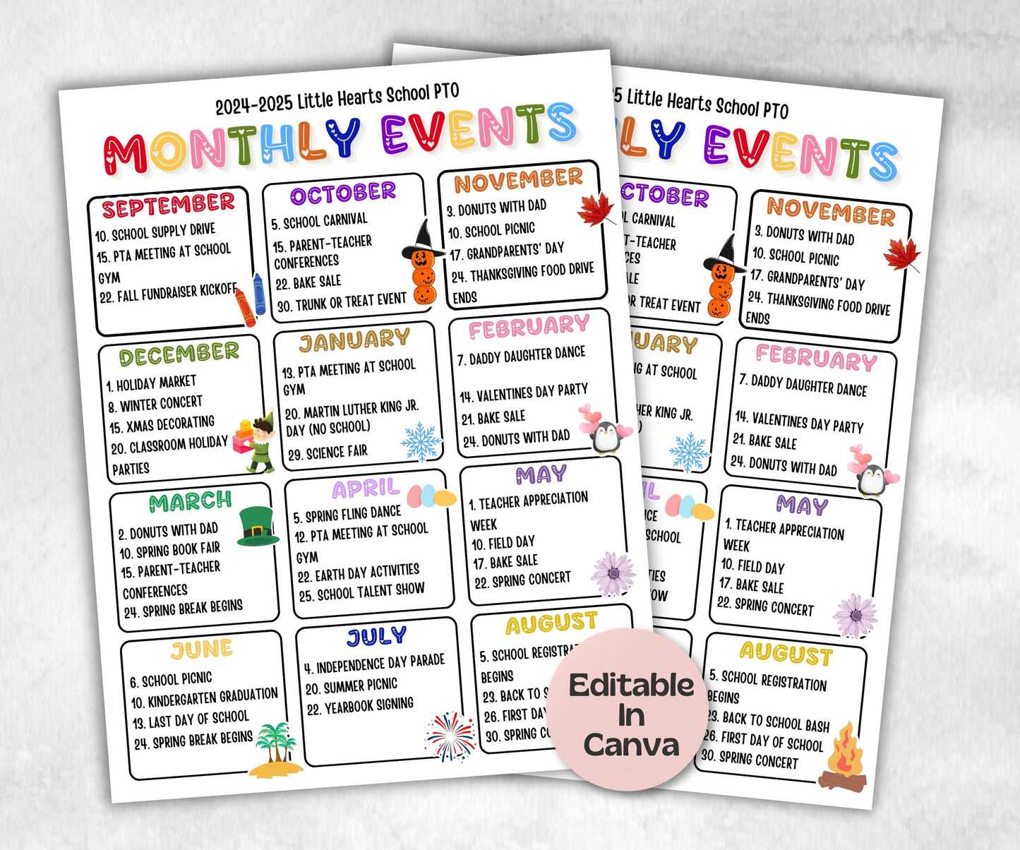 event calendar flyer template