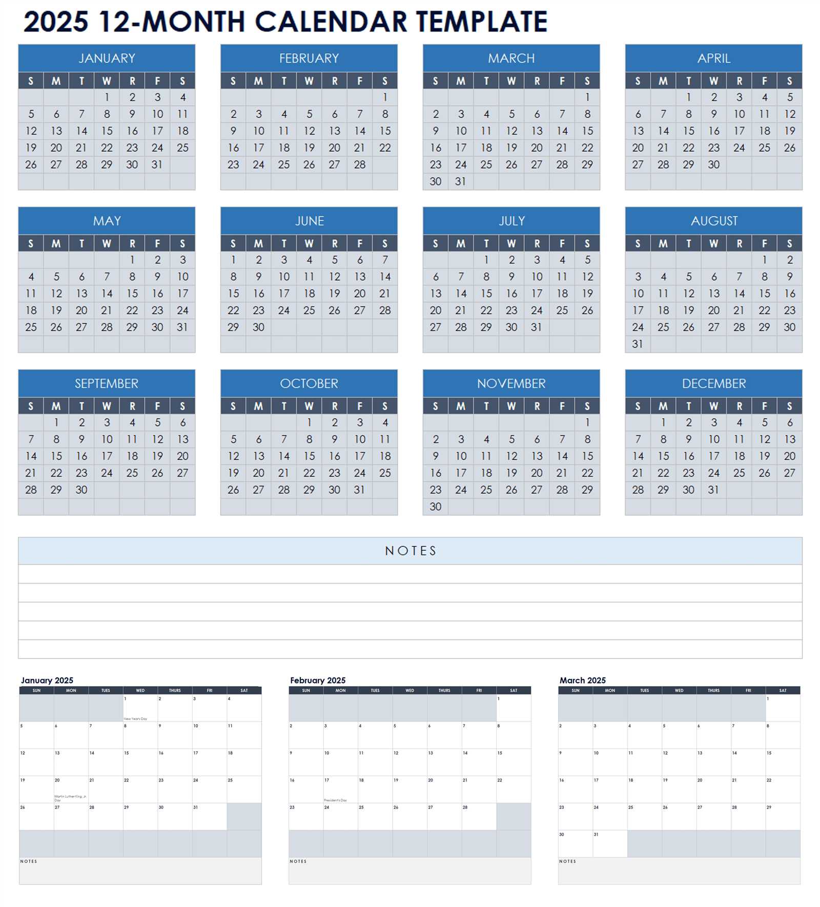 events calendar template 2025