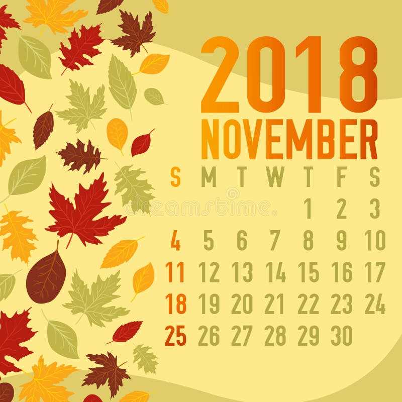 fall calendar template