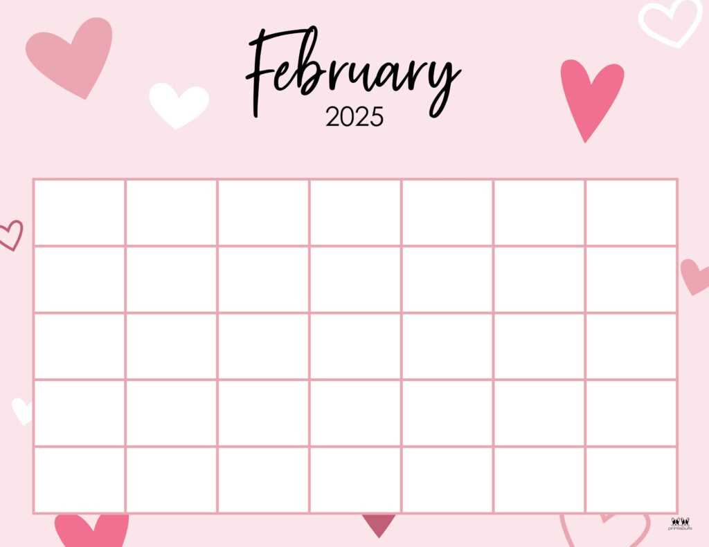 february 2025 calendar template free