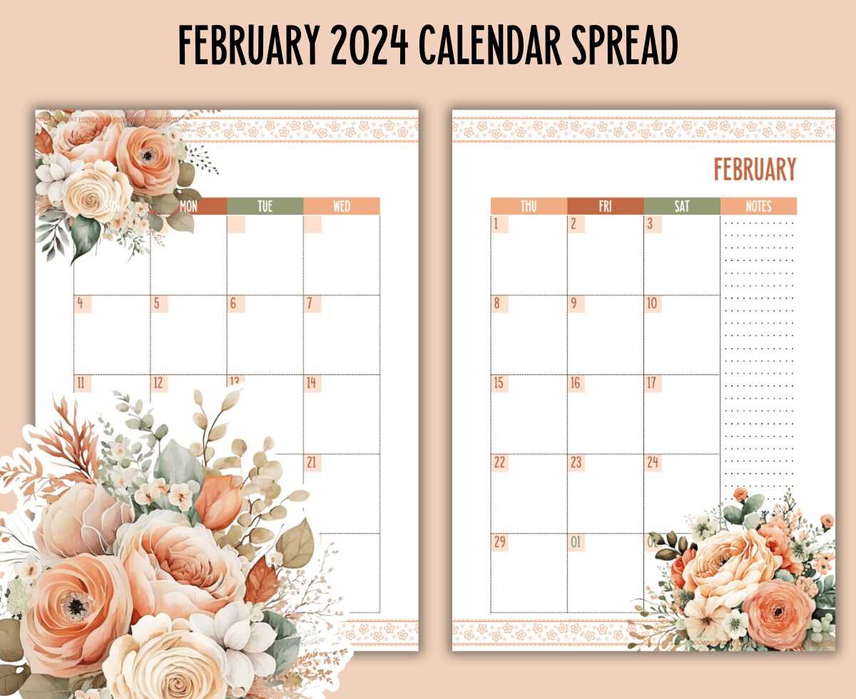 february blank calendar template