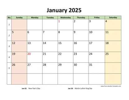 fill in calendar template 2025