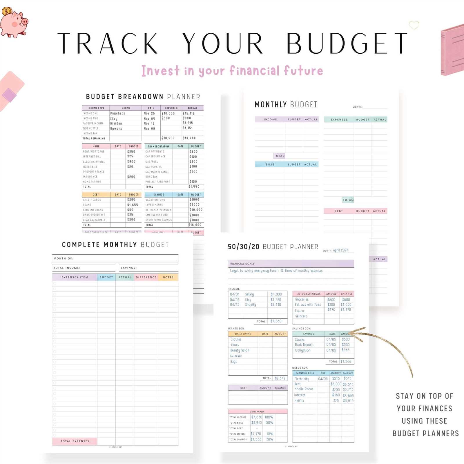 financial planning calendar template