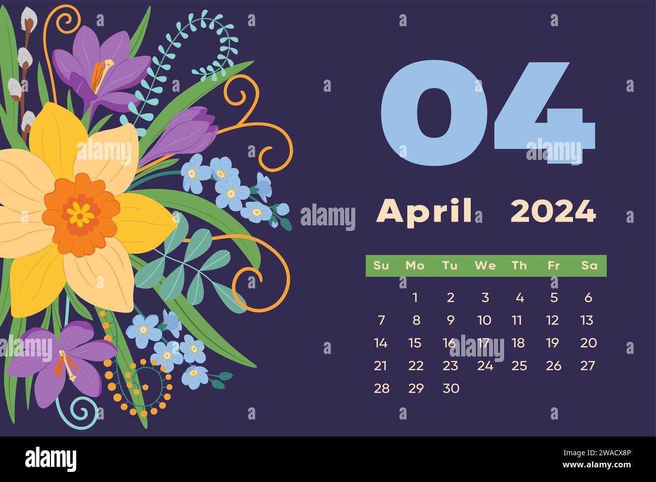 floral calendar template