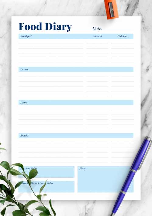 food calendar template free