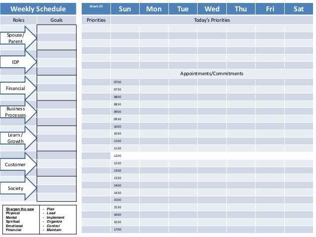 franklin covey calendar template