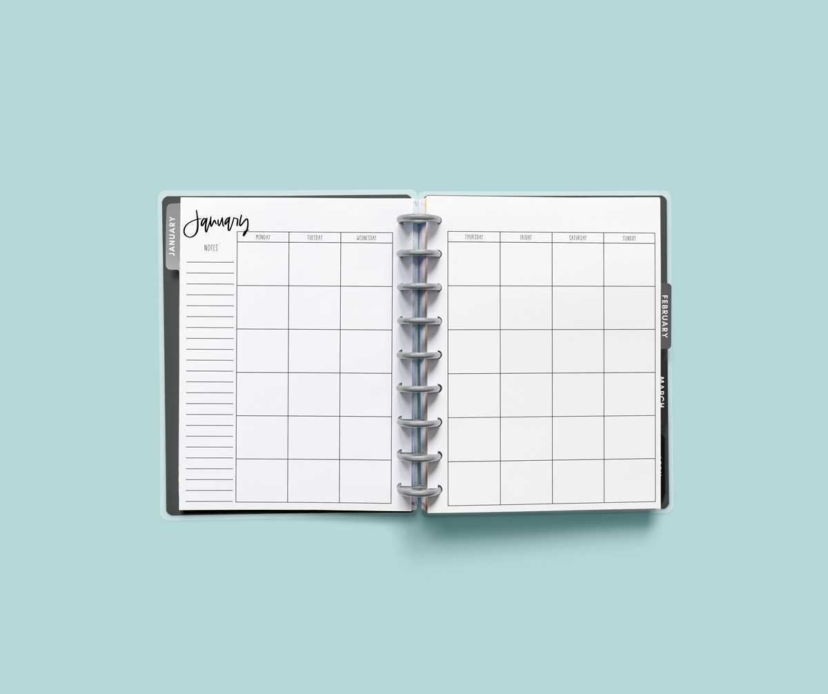 free 2 page monthly calendar template