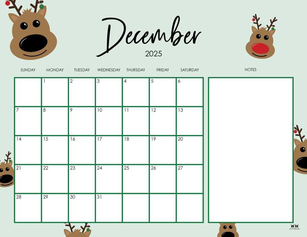 free blank calendar template december 2025