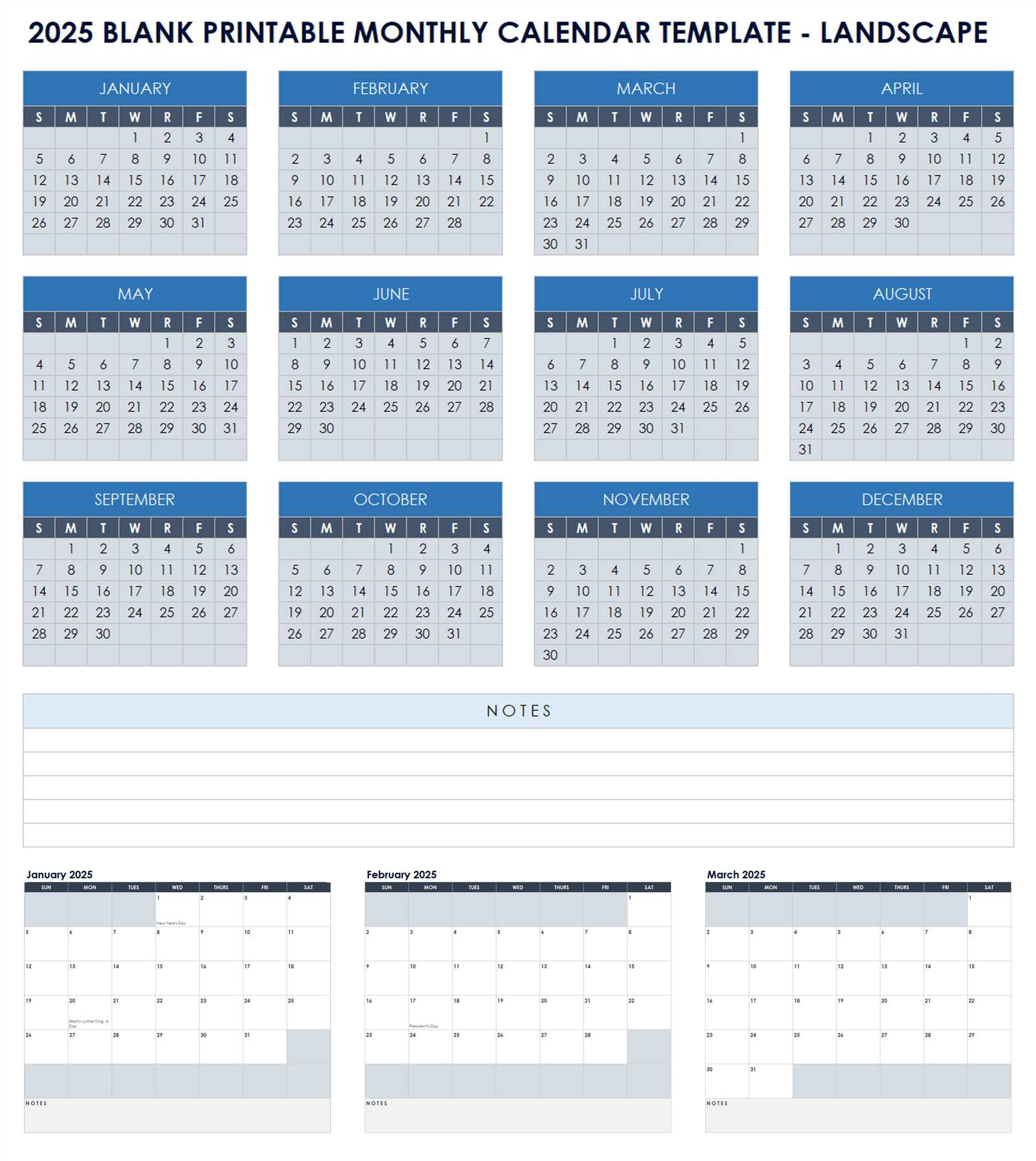 free blank monthly calendar template