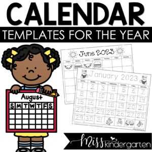 free calendar template for preschool