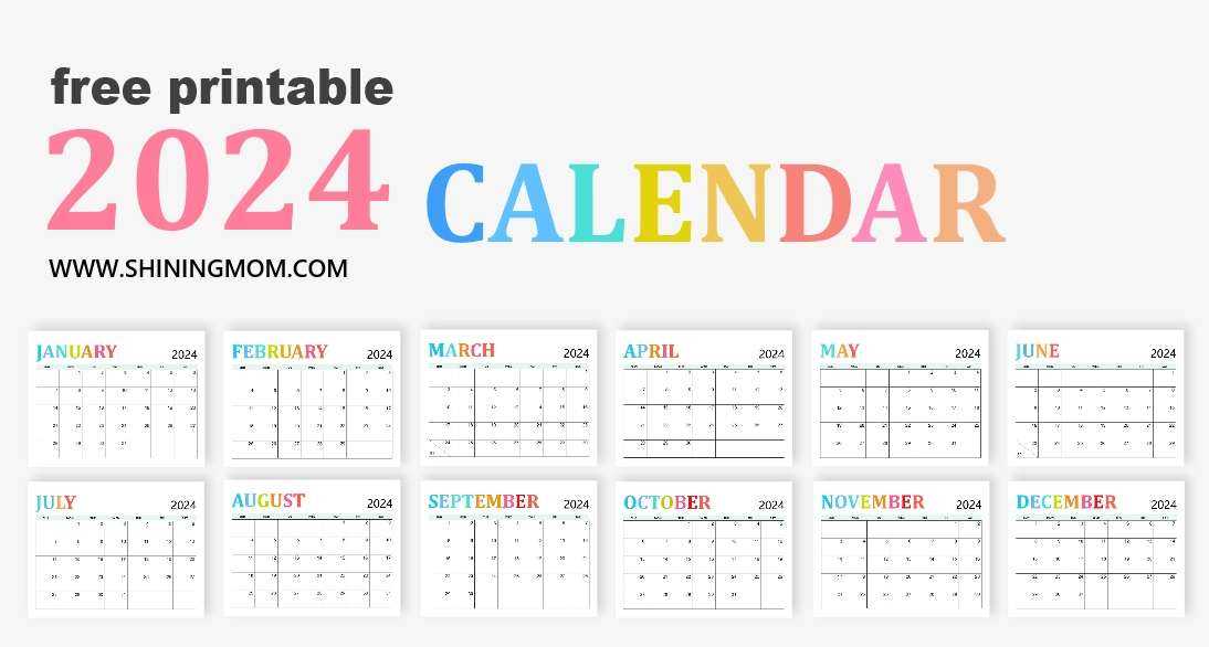 free calendar template to print