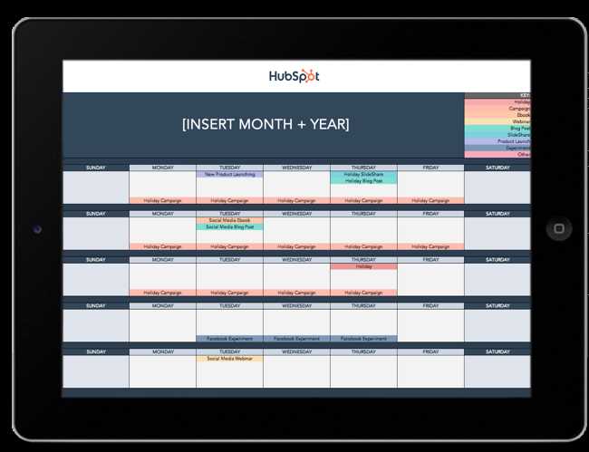 free content calendar template