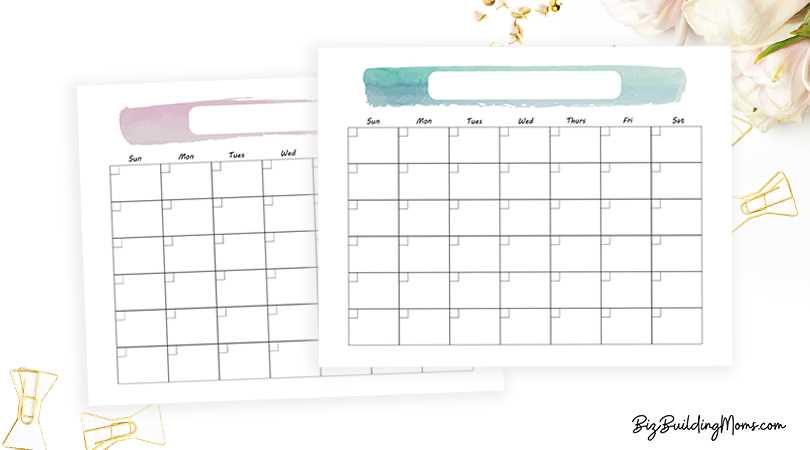 free content calendar templates