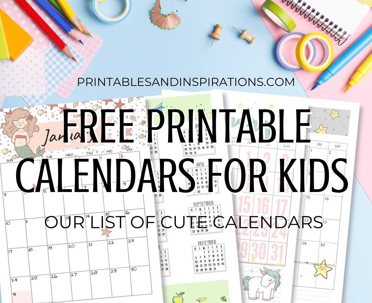 free cute calendar template 2025