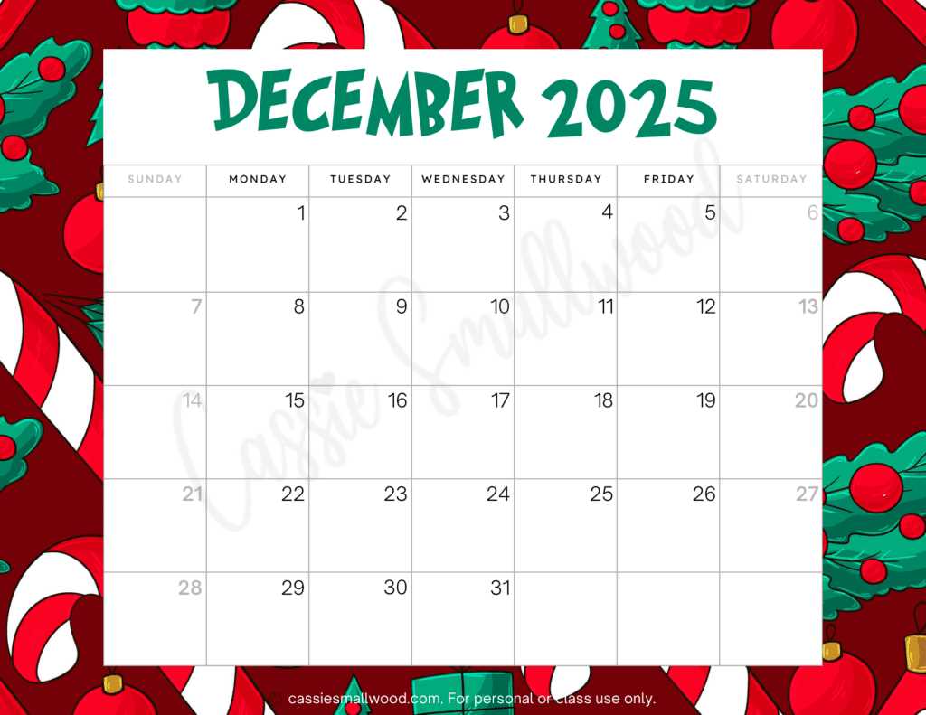 free cute calendar template