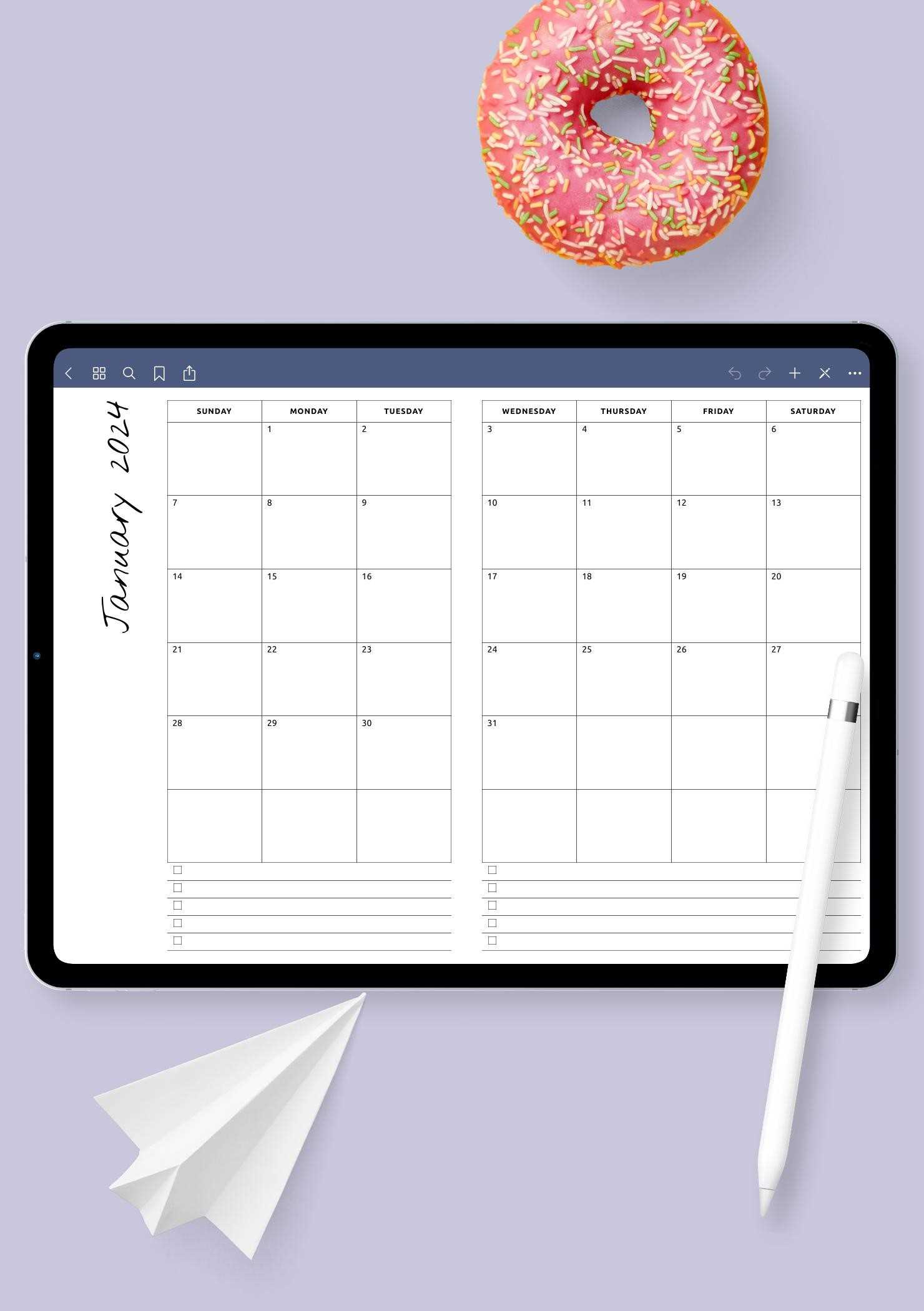 free editable monthly calendar template