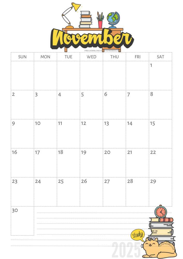 free editable november 2025 calendar template