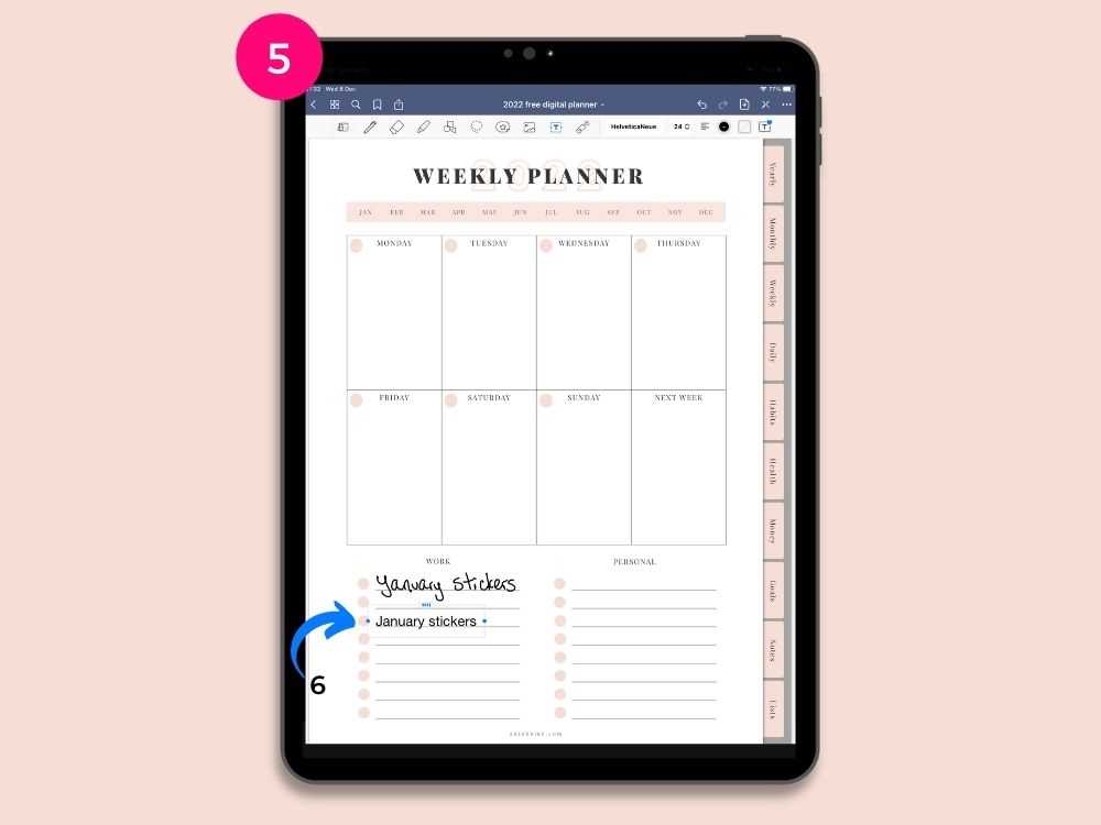 free ipad calendar template