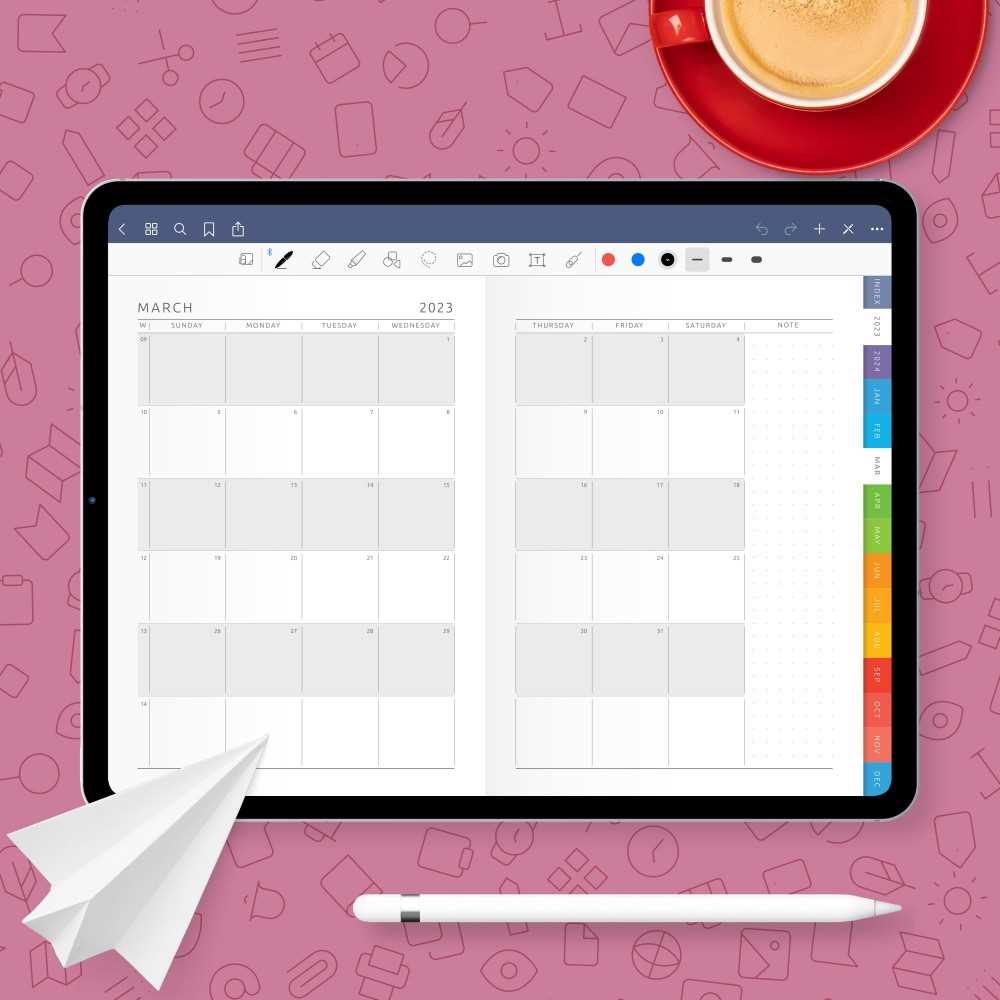 free ipad calendar template