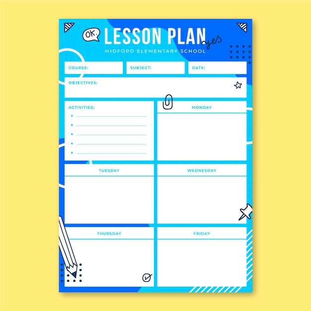 free lesson plan calendar template