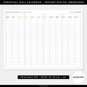 free perpetual calendar template