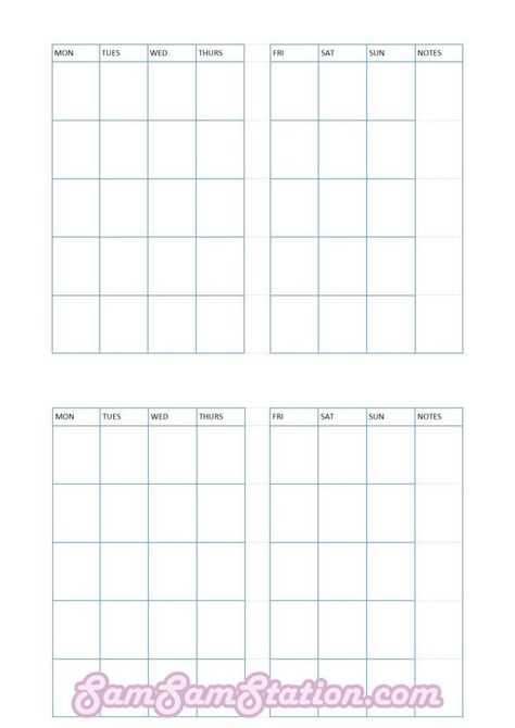 free pocket calendar template