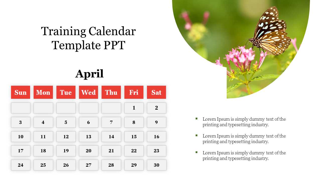 free ppt calendar template