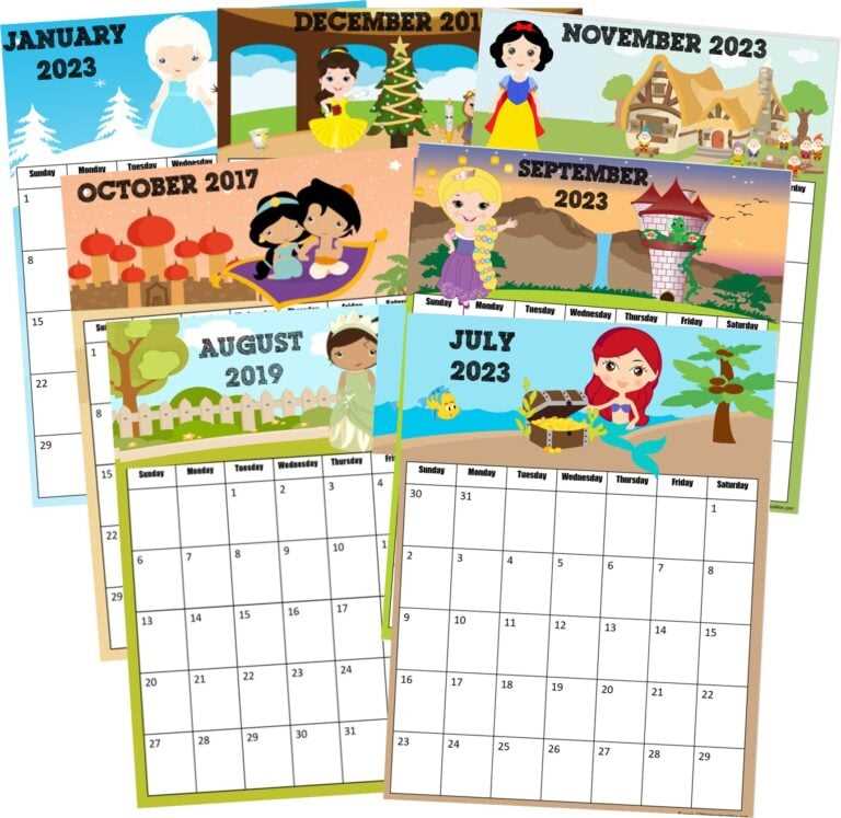 free preschool calendar template