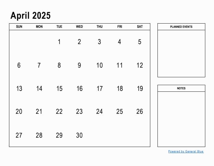 free printable april 2025 calendar template